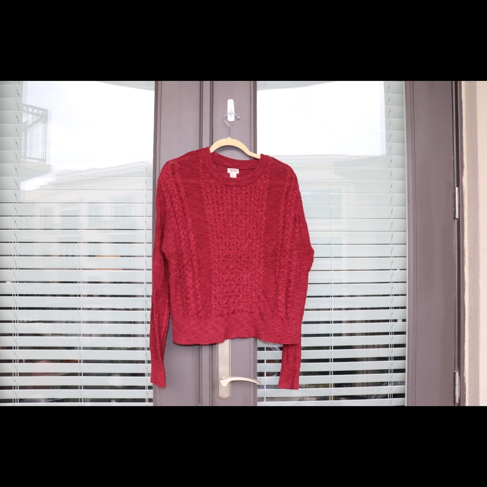 Red chunky sweater